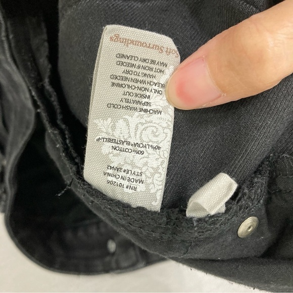 Soft Surroundings Dark Gray Stretch Slim Pull-on Jeans size Large - Picture 8 of 10